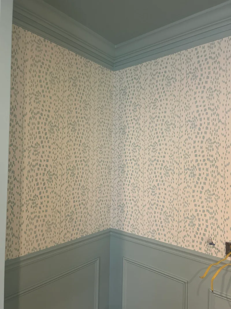 Beautiful Brunschwig & Fils wallpaper in a luxury Anderson remodel.